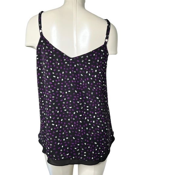 TORRID Sophie Chiffon Double Layer Swing Cami Black Purple Women's Plus Size 1 - Picture 5 of 16